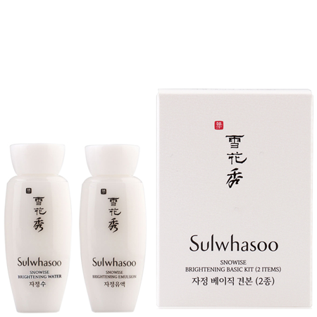 Sulwhasoo Snowise Brightening Basic Kit 2 Items เซ็ตผลิตภัณฑ์บำรุงผิว 2 ชิ้น เพื่อผิวขาวกระจ่างใสเหนือระดับแบบสามมิติ ด้วยคุณค่าสารสกัดเข้มข้นจากสมุนไพรของเกาหลี