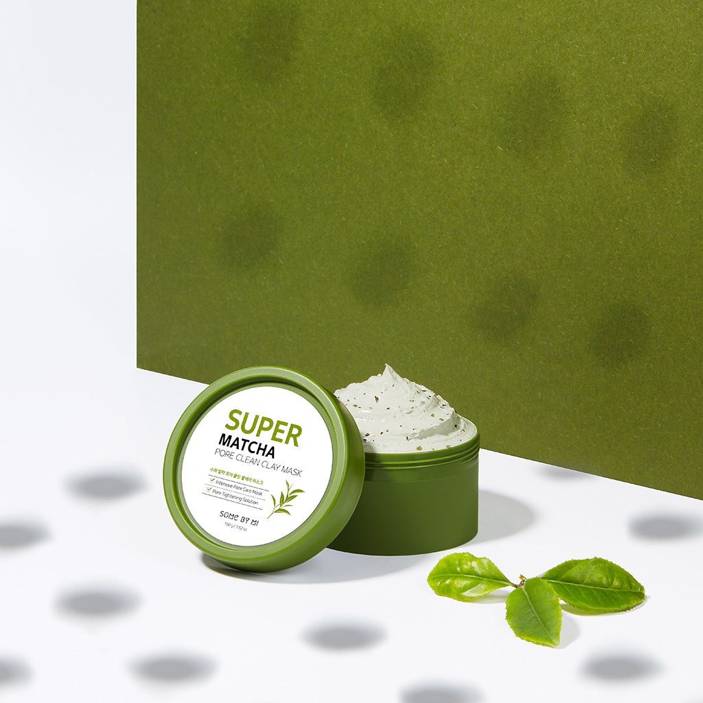 Some By Mi Super Matcha Pore Clean Clay Mask 100 g  กำจัดทุกปัญหารูขุมขน ด้วยซุปเปอร์ทมัทฉะโคลน ขจัดความมัน ขจัดสิ่งสกปรกตกค้าง กำจัดสิวเสี้ยน สิวอุดตัน ให้รูขุมขนกระชับ